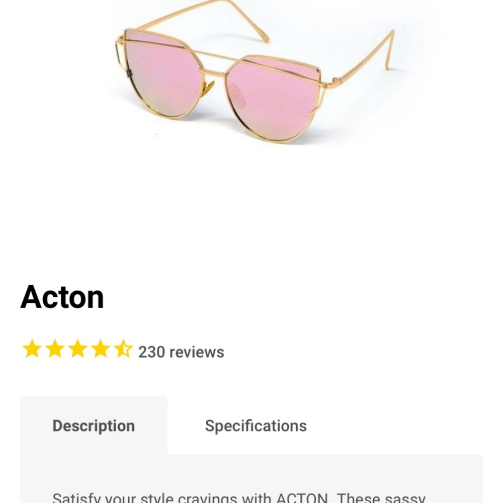 Acton sunglasses in black from Abella sunsets